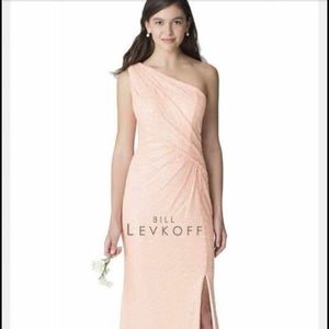Bill Levkoff 1257 Champagne Bridesmaid Dress